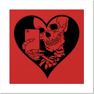 Self-Love Skeleton Selfie Posters and Art